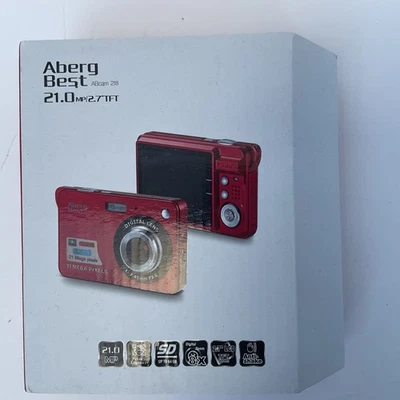 Aberg Best ABcam 218 Digital Camera 21MP 8x Digital Zoom Red New Never Used - Image 1 of 2