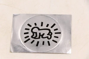 Calcomanía adhesiva original vintage Keith Haring Radiant Baby NYC Pop Shop ~2,25" - Imagen 1 de 4
