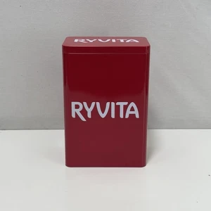 Ryvita Red Storage Tin Metal Box Container Bread Biscuit Cracker Holder Kitchen - Foto 1 di 6