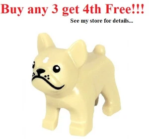 ☀️NEW LEGO Minifigure Mini Figure Minifig Animal Dog Frenchie French Bulldog - Picture 1 of 2