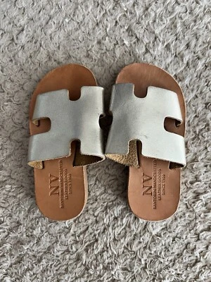 Santorini Leather Gold H Style Todler Kids Size 22/5.5 Greece - Photo 1/4