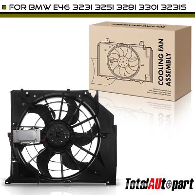 Conjunto de ventilador de refrigeración del radiador para BMW E46 320i 323i 325Ci 325i 328i 330i 330Ci Foto 1 de 4