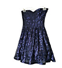 PROM Blue Mini Dress Corset Sequins Lolita Style Party Clubbing Hollywood Jr 3/4