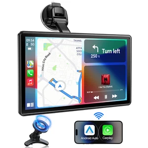 7" Touchscreen tragbares drahtloses Autoradio Apple Carplay & Android Auto GPS/AUX - Bild 1 von 9