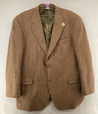 Casaco esportivo masculino lacrosse 46L marrom vintage almofadas de cotovelo - Imagem 1 de 4