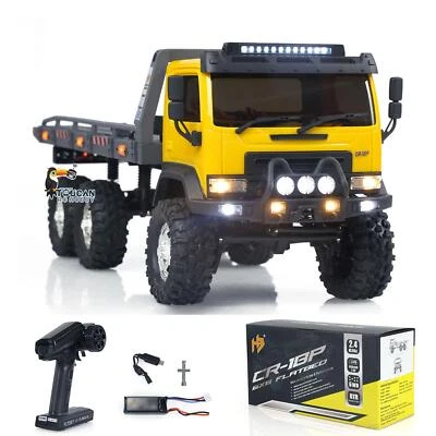 US Stock 1:18 Off-Road Truck RTR Flatbed Trailer 6*6 RC Crawler 2Speed Car CR18P - Image 1 of 4