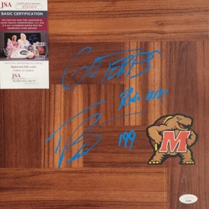 Tablero de piso firmado por Travis Pastrana con certificado de autenticidad JSA Maryland Terrapins Superfan 1 - Imagen 1 de 2