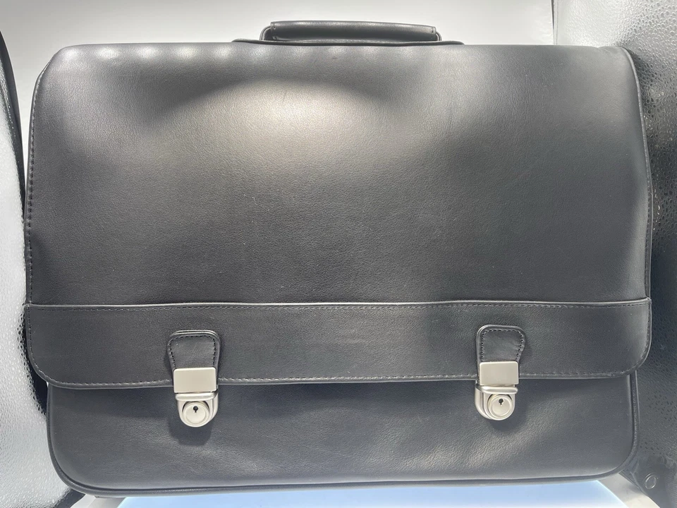 Kenneth Cole Bolso Mensajero de Cuero Equipaje/Maletín con Correa y Bolsa de Tocador Foto 1 de 4