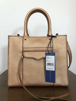 Rebecca Minkoff MAB Mini Tote Womens Leather Crossbody Bag NWT Rose Gold - Image 1 of 4