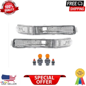 Clear Front Bumper Turn Signal Lights w/Bulbs For Lexus LS400 1995-1997 - Picture 1 of 18