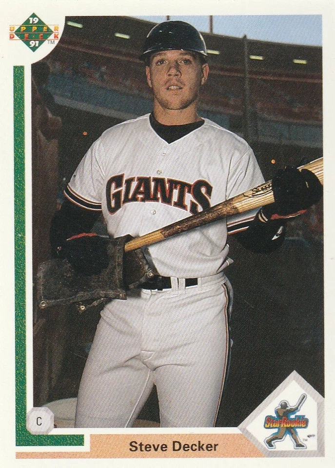 FREE SHIPPING-MINT-1991 Upper Deck Steve Decker Rookie #25 GIANTS +BONUS CARDS - Image 1 of 1