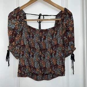 Free People Back On Top bauchfreies Oberteil in dunkler Kombi Damengröße Small - Bild 1 von 11