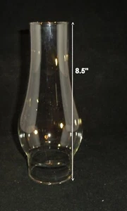 8.5'' CLEAR GLASS LAMP CHIMNEY 2 5/8'' fitter - Picture 1 of 3