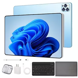 10 inch Tablet Ultra Big Android 12 256GB Storage 8GB RAM IPS Bundle Keyboard - Picture 1 of 18