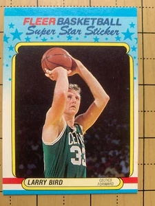 1988-89 FLEER BASKETBALL LARRY BIRD STICKER #2 - Foto 1 di 2