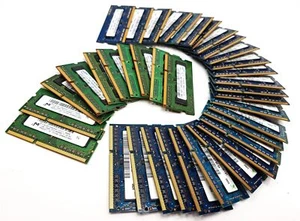 Lot of (37) Mix Brands SODIMM Laptop Memory 1GB PC3-8500S DDR3-1066MHz 204pin - Picture 1 of 3