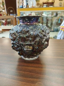 IMPERIAL LA BELLA PFAU RAUCH KARNEVAL ROSE VASE - WUNDERSCHÖN - Bild 1 von 4