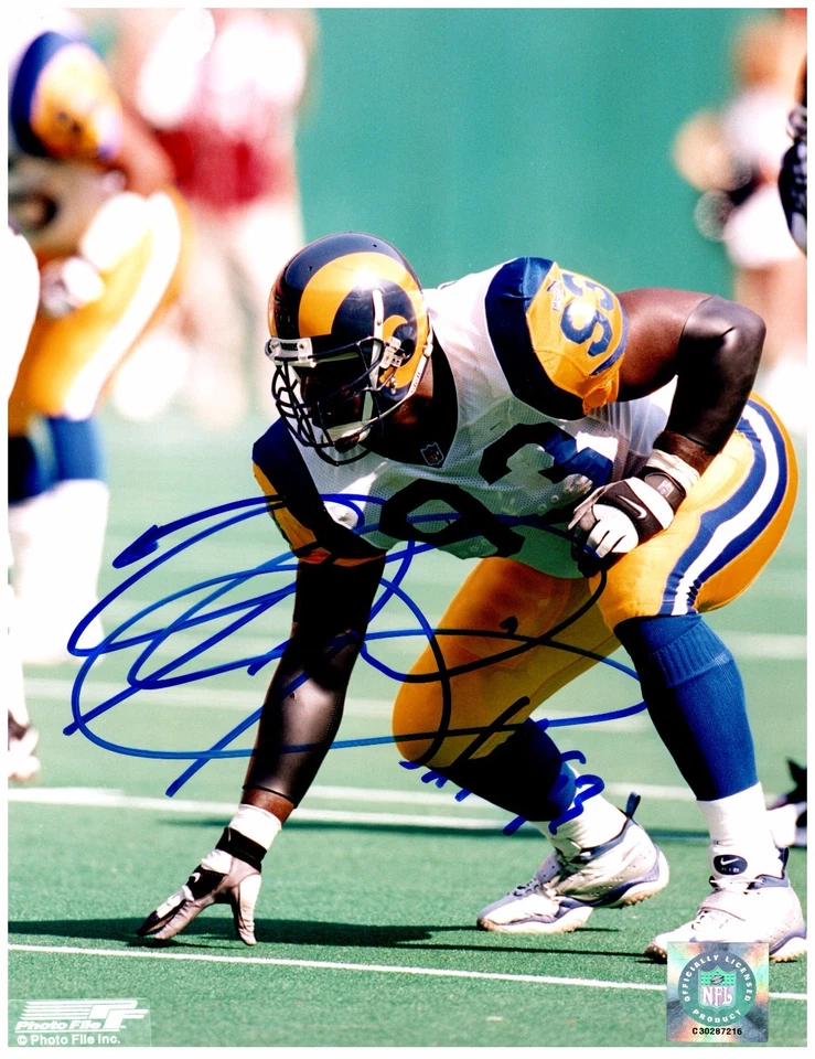 St. Louis Rams Kevin Carter Firmado Autografiado 8x10 "El Mejor Espectáculo en Césped" M Foto 1 de 1