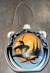 NAVAJO Native American Pottery Canteen Signed Vintage Sunset 7.5” Tall Gorgeous - Picture 1 of 8