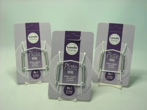 THREE of 9-13cm WIRE WALL PLATE DISPLAY HANGER - Maximum Plate Size 3.5" to 5.5" - Picture 1 of 3
