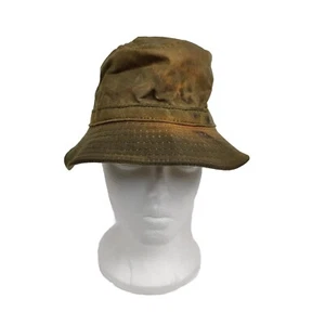 VTG CC Filson Custom Made Tan Tin Cloth Distressed Packer Bush Hat M USA Hunting - Picture 1 of 8