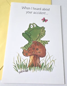 Tarjeta de felicitación de colección rana cuando escuché sobre tu accidente podría haber croado - Imagen 1 de 3