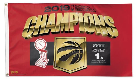 Toronto Raptors 2019 NBA CHAMPIONS Official Commemorative DELUXE FLAG Banner Cover
