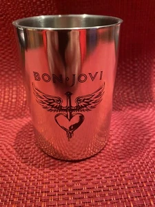 Bon Jovi Stainless Steal Cup Mug Pewter Silver  Aluminium - Picture 1 of 12