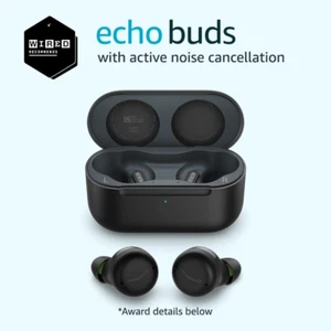 Echo Buds with Active Noise Cancellation (Newest Model), Wireless Charging Case, - Picture 1 of 12