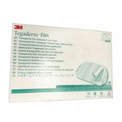3M Tegaderm 10x12cm Transparent Dressing with Label - Box of 50