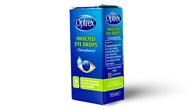 Optrex Infected Eye Drops 10ml - Treats Acute Bacterial Conjunctivitis -
