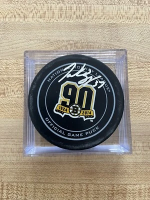 Auténtico disco de juego firmado por Patrice Bergeron Boston Bruins Foto 1 de 2
