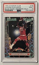 1992-93 Topps Stadium Club Members Only Beam Team Hakeem Olajuwon PSA 9