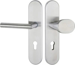 Schutzbeschlag Edelstahl Haustür Türgriff Griff / Knopf Türbeschlag Langschild - Bild 1 von 8