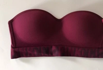 Sujetador Victoria's Secret ROSA Genial y Cómodo Push-Up Bandeau Acolchado Rubí Profundo-Grande Foto 1 de 4