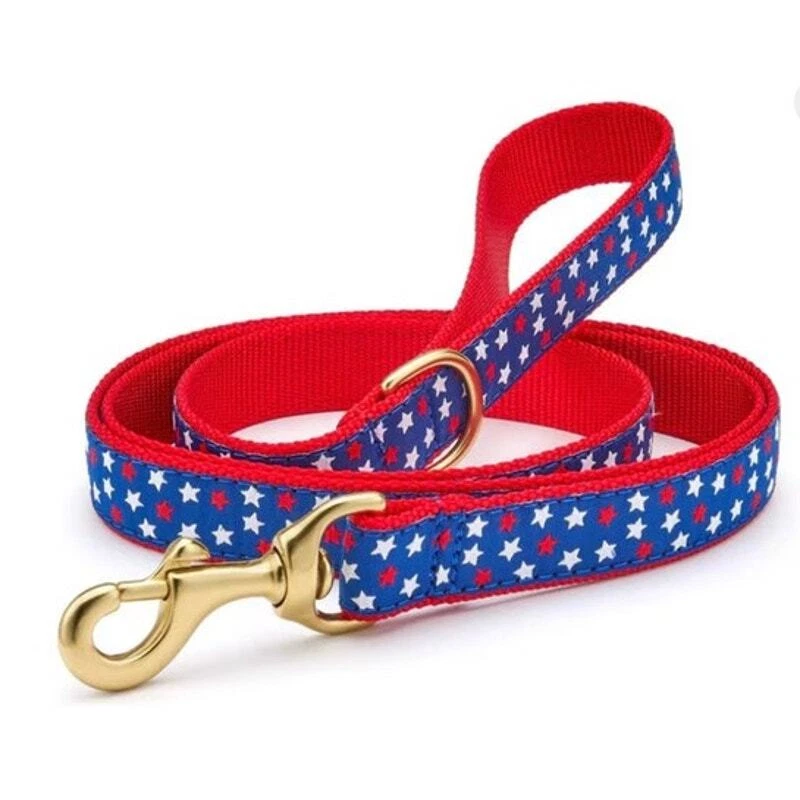 Correa para perro Up Country roja, blanca, azul con estampado de estrellas Foto 1 de 1