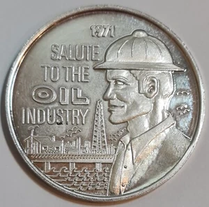 Gettone Doubloon Posse Sceriffi Parrocchia Plaquemines 1971 Argento!!! - Foto 1 di 3