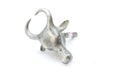 古董老式黄铜独特圣南迪牛脸雕刻独特帽子 NH4919 — 第 1/4 张图片