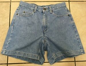 Liz Claiborne Womens Vintage Petite Denim Shorts Waist 27" Inseam 5.5" Blue