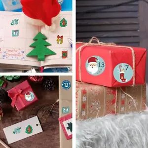 24Days of Christmas Sticker Digital Calendar Number Label NEW Stickers Bag Z2J9 - Picture 1 of 14