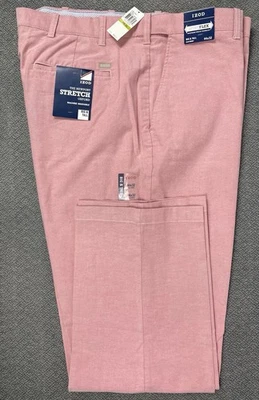 IZOD Men's Big & Tall The Newport Stretch Oxford 44x32 Saltwater Red NWT - Image 1 of 4