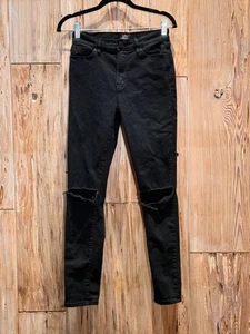 BDG Womens 26X28 Twig High-Rise Black Distressed Jeans Rocker Style Denim Urban  - Picture 1 of 8