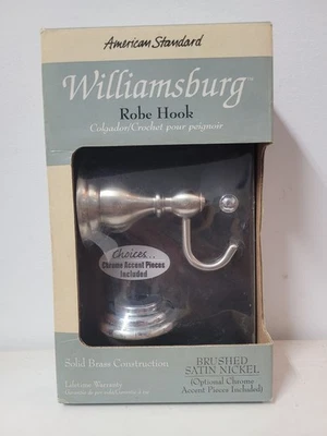 Nuevo en caja gancho para bata Williamsburg estándar americano cepillado níquel satinado cromo Foto 1 de 3