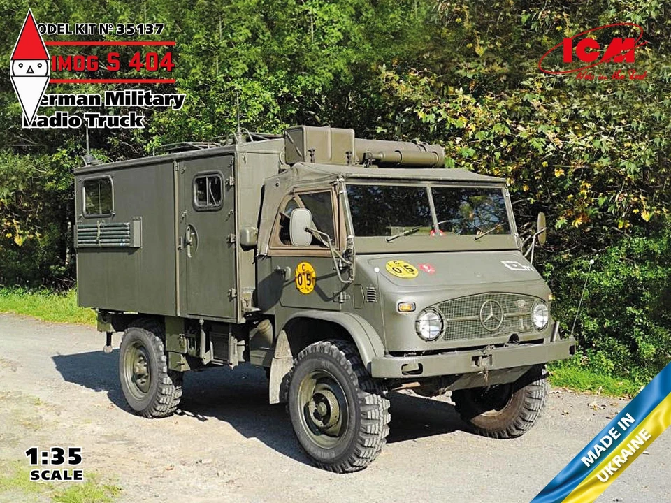 ICM 1/35 UNIMOG S 404 GERMAN MILITARY RADIO TRUCK - Immagine 1 di 1