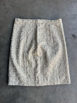 Marni Gold Embroidered Floral Knee Length Skirt sz 40 IT 4 US Gold Made in Italy - Image 1 of 4