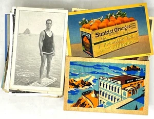 HUGE Lot 190 Antique Vintage Postcards CALIFORNIA State Wide 1910's and Later - Picture 1 of 14