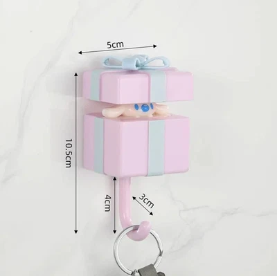 Ganchos adhesivos para gatos de dibujos animados de 1 pieza - Perchas de pared sin taladro para llaves, toallas y bolsas Foto 1 de 4