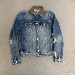 ALLSAINTS Giacca Denim Uomo Taglia S Blu - Foto 1 di 14