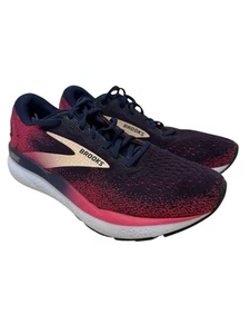 Brooks Ghost 16 Womens Size 10.5 Running Training Shoes Blue Pink Missing Insole - Picture 1 of 9