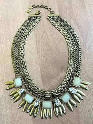 SILPADA KRN0120 Good As Gold  3 in 1 Brass Crystal Convertible KR Necklace - Image 1 of 4